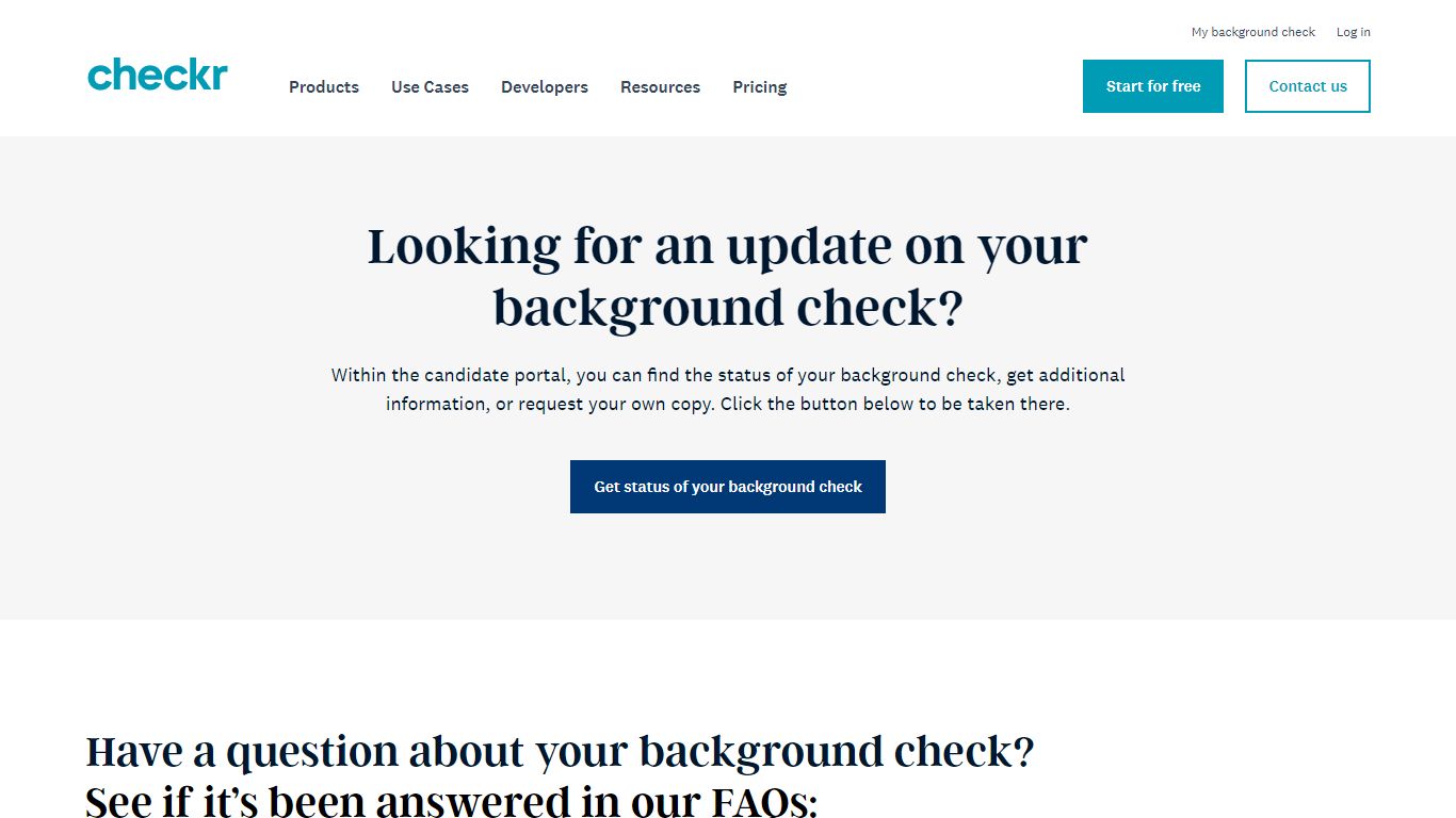 Candidate Background Check Status and FAQ | Checkr